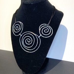 Custom Artisan Created Hammered Stainless Steel Necklace